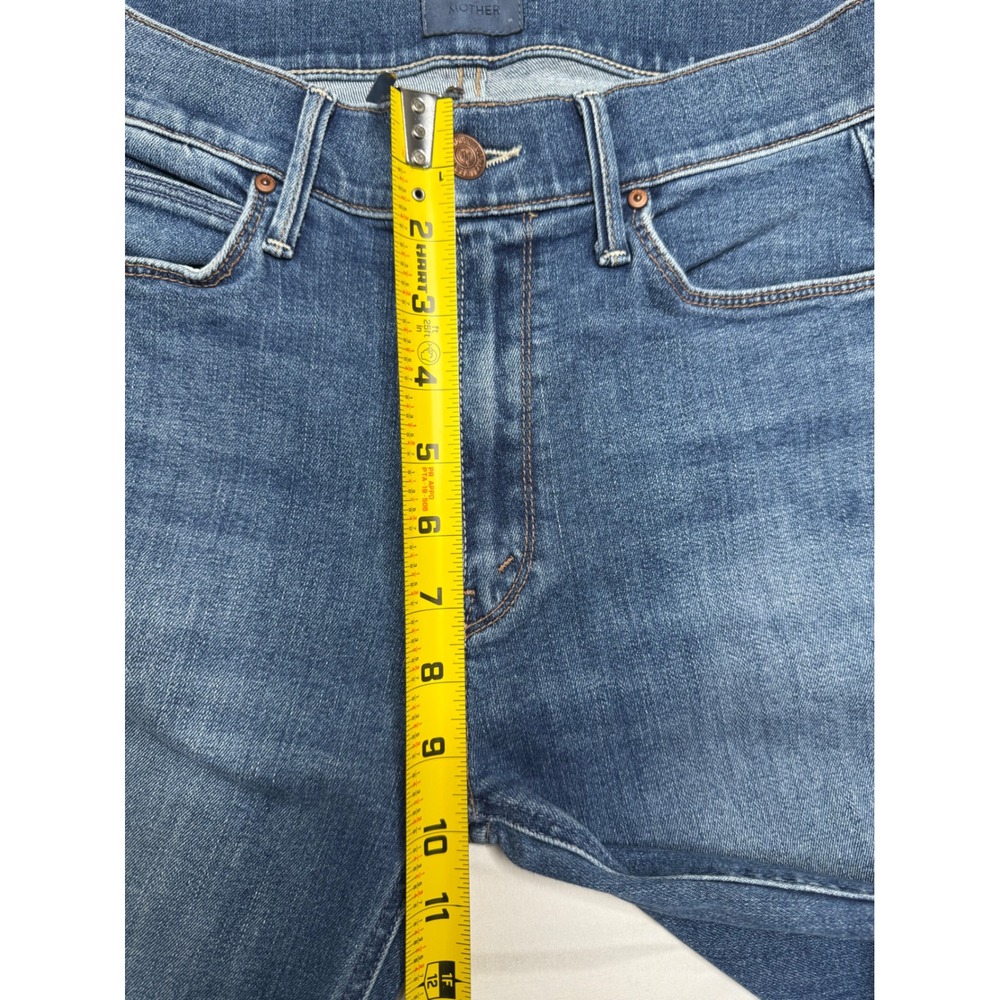 Mother The Mid Rise Dazzler Ankle Fray Jeans This Time Next Year Blue Size 26 - Picture 6 of 7